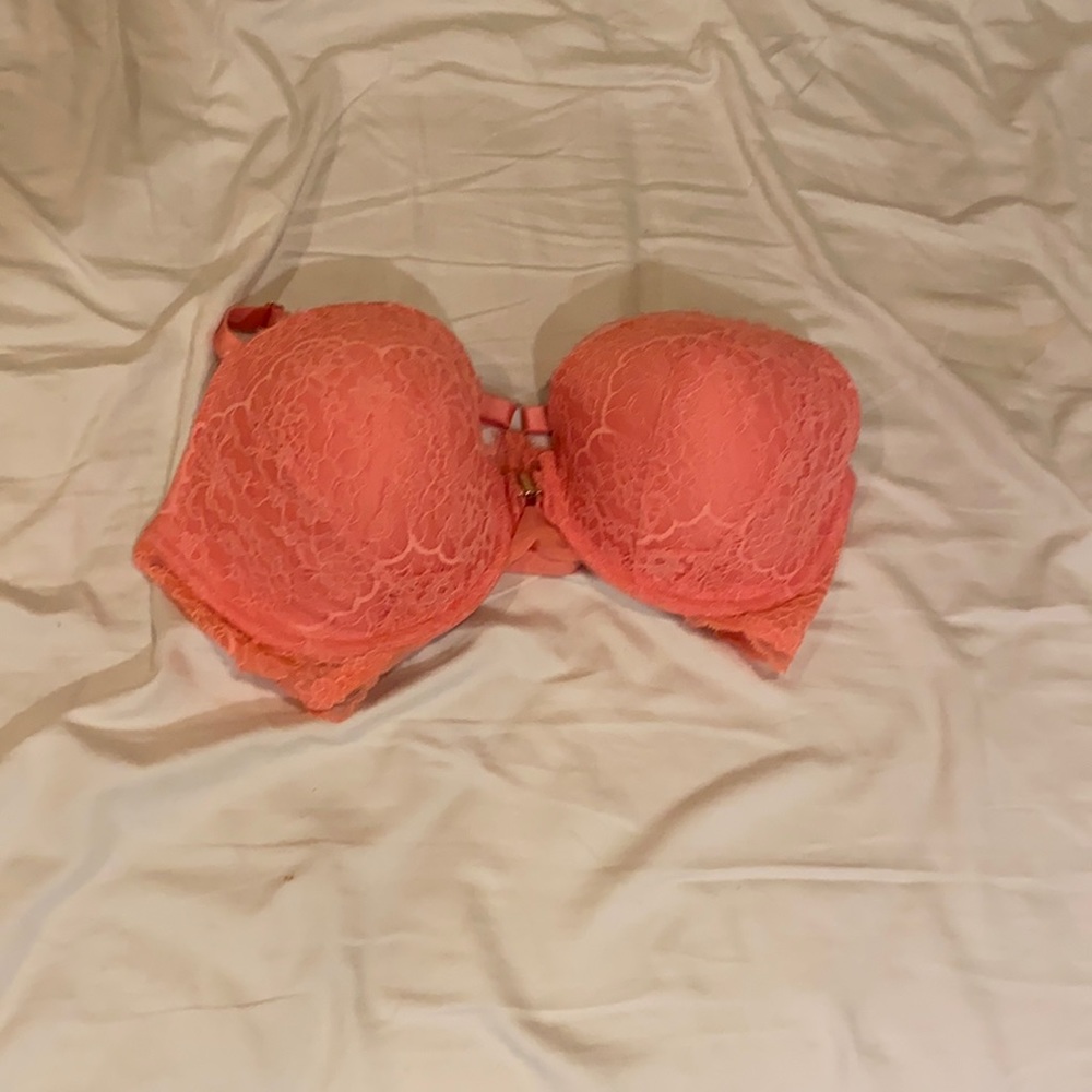 Front close lace racer back bra